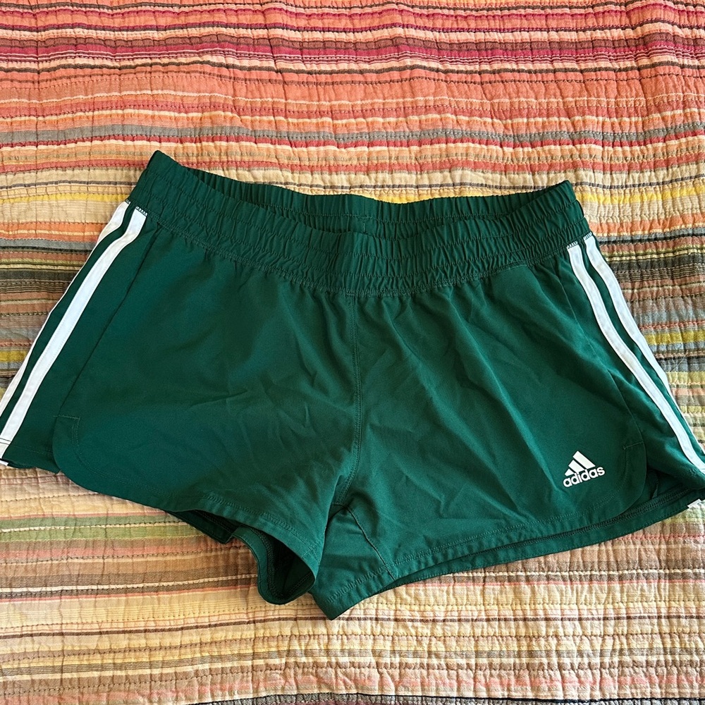 Adidas Women's Dark Green Athletic Shorts
